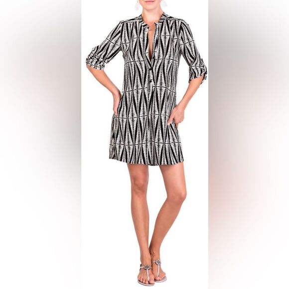 Everyday Ritual Claudine Tunic Maldives Stripe‎ Size Medium - Picture 1 of 8